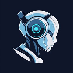 logo design to artificial intelligence robot