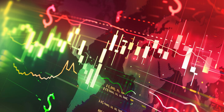 Financial Pulse: Abstract Lines Illustration Reflecting Business Growth and Market Success,Generated By Ai