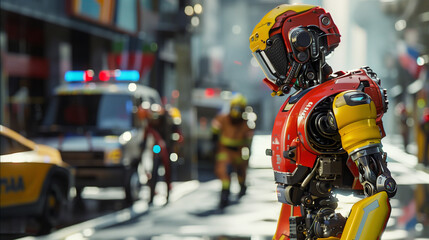 Humanoid robot rescue robot, fireman