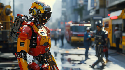Humanoid robot rescue robot, fireman