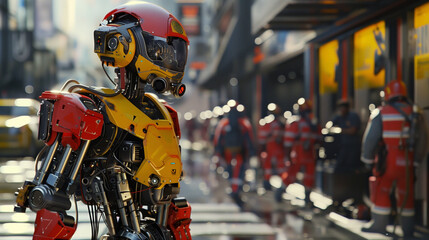 Humanoid robot rescue robot, fireman