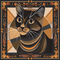 vector graphic Havana Brown Spend time engaging your cat with interactive play sessions, using toys to mimic hunting behaviors, Small pattern and turn around and come back, surroun