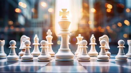 chess pieces on the board