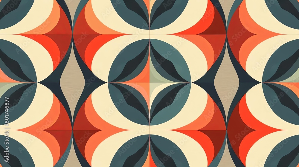 Poster a wall adorned with a pattern of circles in various sizes and colors
