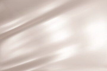 Abstract light beige gradient background. Minimalistic subtle wavy silk texture. 3D vector illustration.