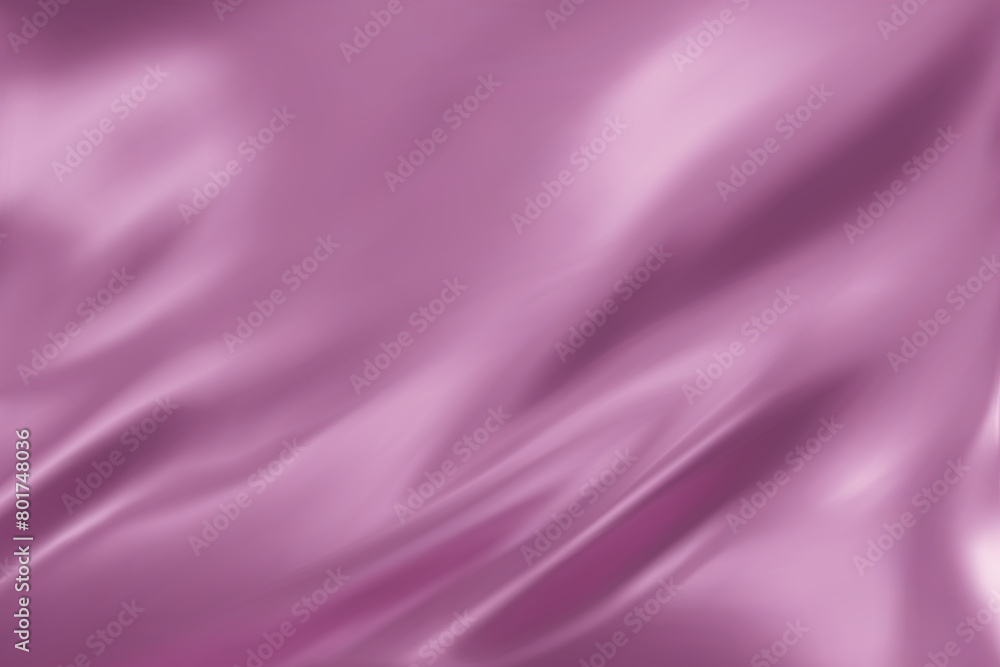 Wall mural Abstract Mauve gradient background. Purple Minimalistic subtle wavy silk texture. 3D vector illustration.