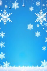 雪のモチーフのクリスマスカード、冬