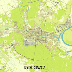 Bydgoszcz Poland map poster art