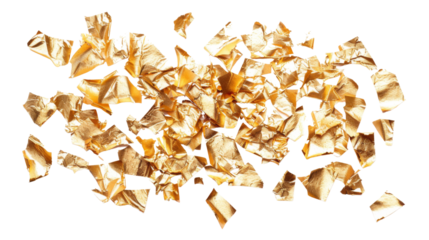 pieces flakes of gold foil