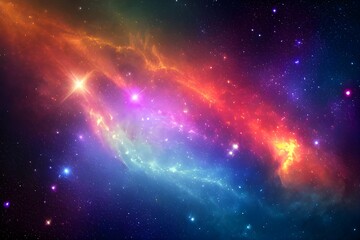 宇宙の銀河の輝き星雲、美しい天文ショー