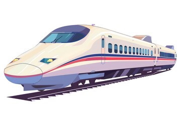 high speed trains design on  white background