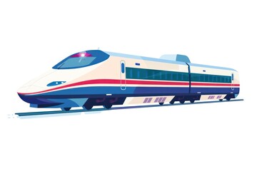 high speed trains design on  white background