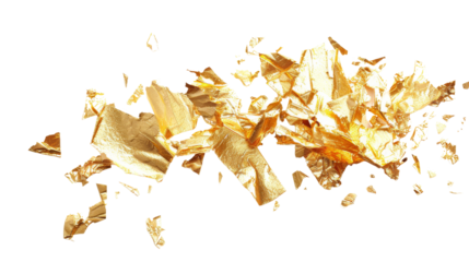 pieces flakes of gold foil