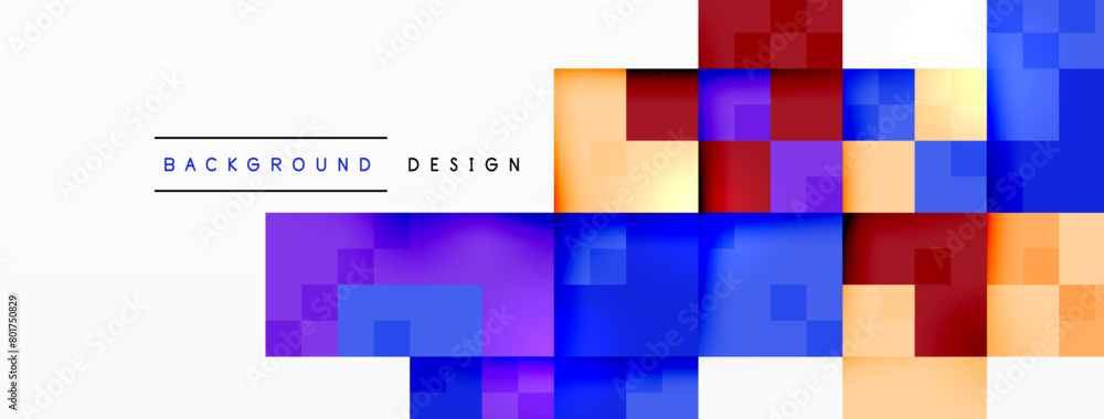 Poster the colorful background features squares of different colors in a pattern of parallel rectangles. th