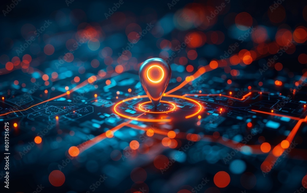 Poster high-tech digital gps systems are revolutionizing the way we navigate and locate destinations on map