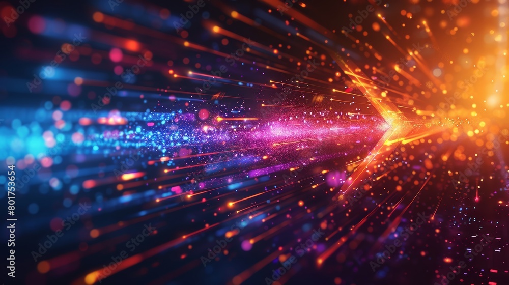 Poster abstract background featuring the technology of arrows at high speed.