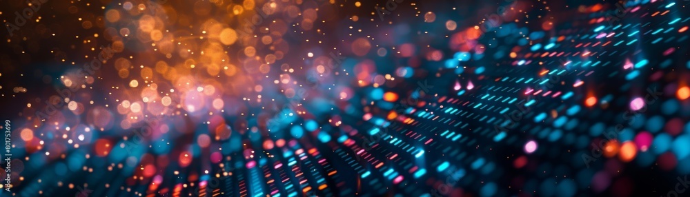 Poster The abstract technology big data background is visually captivating.