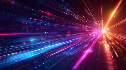 Obraz premium Abstract background featuring the technology of arrows at high speed.