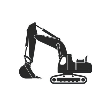excavator logo design on a white background