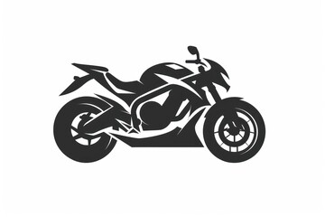 motorcycle logo design on white background