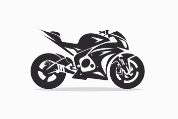 motorcycle logo design on white background