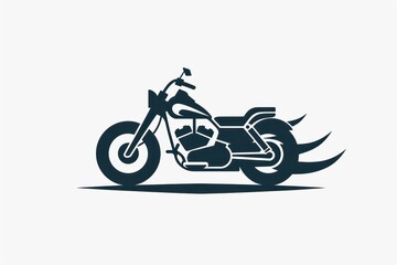 motorcycle logo design on white background