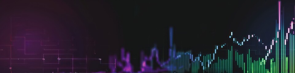 artificial intelligence, crypto currency and crypto chart on black background