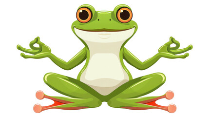 Obraz premium Cute Frog Meditating