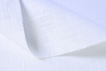 white hemp viscose natural fabric cloth, sackcloth rough texture of textile fashion abstract...