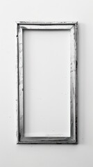 simple rectangular frame made of steel beams on a white background