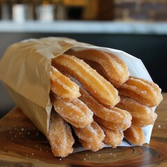 churros in paper bag