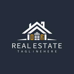 OR initial monogram logo for real estate design.