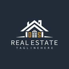 OS initial monogram logo for real estate design.