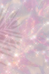 Pink iridescent background, holographic design