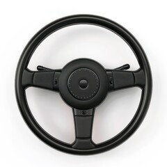 car steering wheel, on a white background