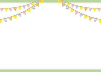 Obraz premium ガーランドのかわいいフレーム