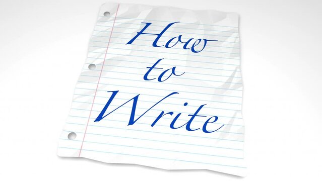 How to Write Words on Paper Advice Learn Teach Student 3d Animation