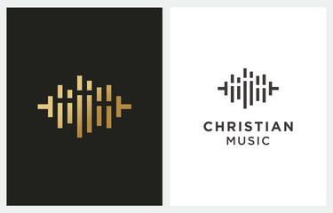 Christian Beat Music Minimalist Logo Template Design