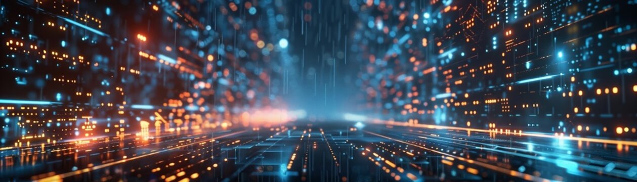 Illustrate the effortless incorporation of electronic advancements in a corporate environment