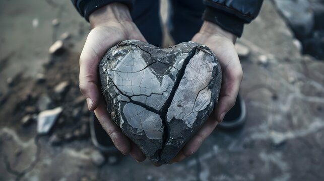 Carrying the Burden of Profound Grief A Weathered Stone Heart