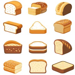 breads quality Illustration icon set 
