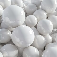 spheres piled together, covering the screen, white background