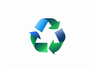 Obraz premium waste Recycling logo, white background