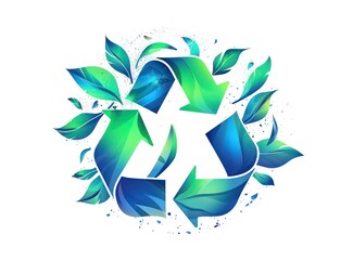 Naklejka premium waste Recycling logo, white background