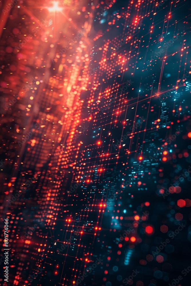 Poster a futuristic wallpaper with intricate patterns and high-tech elements
