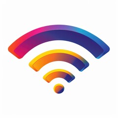 wifi 7 icon design logo at white background