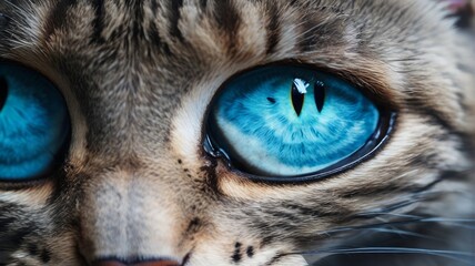 Close up of cat eye blue
