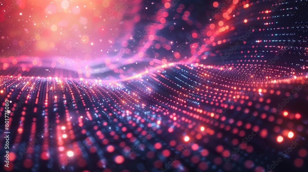 Poster create a mesmerizing multicolored fractal pattern for a tech-themed abstract wallpaper.
