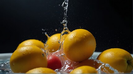 mangoes that are soaked in water