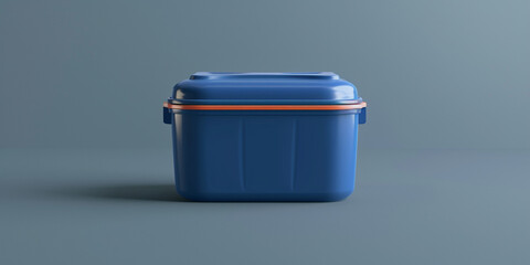 Lunch box isolated on dark grey background